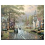 "Hometown Evening" Art Print By Thomas Kinkade