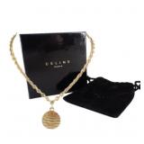 Celine Logo Plate Necklace
