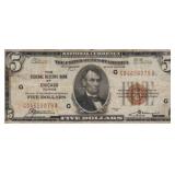 1929 Chicago $5 Federal Reserve Bank Note