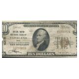 1929 $10 Central United OH National Currency