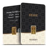 1/2 gram .999 Fine Gold Bar (Carded)