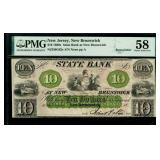 1860 State Bank of New Brunswick $10 Bank Note