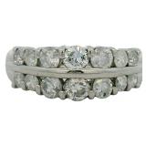 Platinum 1.04 ct Natural Brilliant Diamond Ring