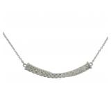 Brilliant 3/4 ct VS Diamond Smile Necklace