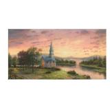 Sunrise Chapel Gallery Canvas by Thomas Kinkade