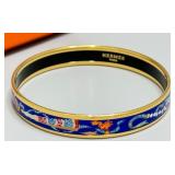 Hermes Enamel PM Folding Fan Design Bangle