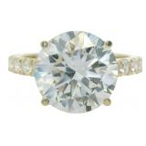 14kt Gold 5.13 ct Round Lab Diamond Ring