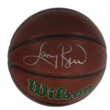 Autographed Larry Bird Celtics Logo Basketball
