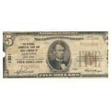 1929 $5 National Commercial Bank of NY Note
