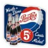 Pepsi Cola Worth A Dime Die Cut Sign