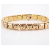 Louis Vuitton Nanogram Tennis Gold Bracelet