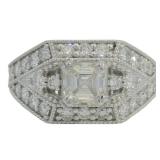 14kt Gold 2.24 ct Asscher Cut VS Lab Diamond Ring