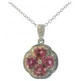 Platinum 1.40 ct Tourmaline & Diamond Pendant