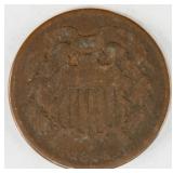 1864 2 Cent Copper