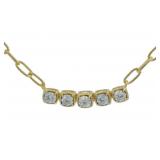 Brilliant 1.10 ct Diamond Designer Necklace