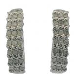 Brilliant 1ct Large Natural Diamond Hoop Earrings