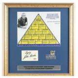 Autographed John Wooden Custom Framed Display