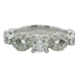 Platinum 1/2 ct Natural Infinity Diamond Ring