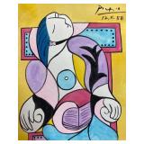 Le Lecture Large Canvas Giclee by Pablo Picasso