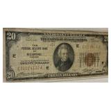 1929 $20 Brown Federal Reserve Bank Note
