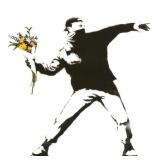 Flower Thrower Giclee Art Print by BANKSY
