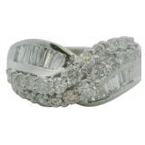Platinum 1.00 ct Natural Brilliant Diamond Ring