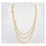 Yves Saint Laurent 3 Strand Long Necklace