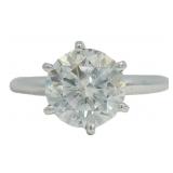 14k Gold 2.53 ct Round Lab Diamond Ring