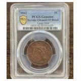 1842 Braided Hair Large Cent