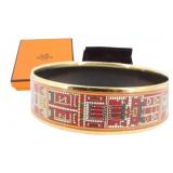 Hermes Enamel Bangle Bracelet