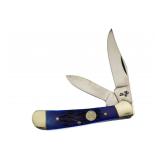 Frost Dark Blue Jigged Bone Copperhead Knife