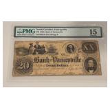 1850 $20 Bank of Yanceyville Note