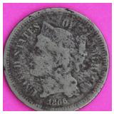 1866 3 Cent Nickel