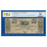 1820s $3 Franklin Bank Obsolete Note
