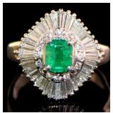Platinum 2.09 ct Natural Emerald & VS Diamond Ring