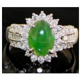 Platinum 2.54 ct Natural Emerald & VS Diamond Ring