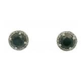 10kt Gold 1.00 ct Black & White Diamond Earrings
