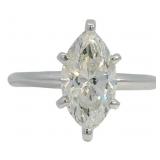 14kt Gold 2.07 ct Marquise Cut VS Lab Diamond Ring