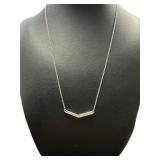 Elegant 1/4 ct Diamond Bar Designer Necklace