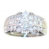 Platinum 1.00 ct Natural Brilliant Diamond Ring