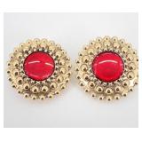 Miu Miu Enameled Clip-on Earrings
