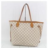 Louis Vuitton Damier Azur Neverfull MM Tote Bag