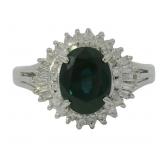 Platinum 2.31ct Natural Sapphire & Diamond Ring