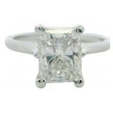 14kt Gold 2.04 ct Radiant VS Lab Diamond Ring