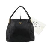 Prada Black Leather Shoulder Bag