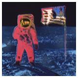 Moonwalk I Pink Canvas by Andy Warhol