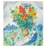 Gouache c.1978 Canvas by Marc Chagall