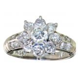 Platinum 1.01 ct Brilliant Natural Diamond Ring