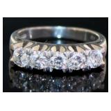 Platinum 1.00 ct Natural Brilliant Diamond Ring