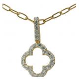 Brilliant 1.00 ct VS Diamond Clover Necklace